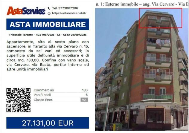 appartamento in vendita a Taranto in zona Tamburi-Croce