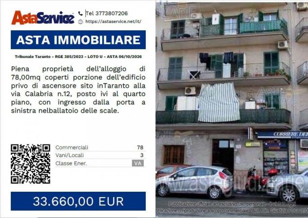 appartamento in vendita a Taranto