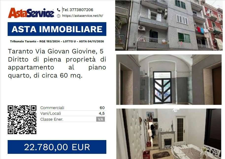 appartamento in vendita a Taranto in zona Tre Carrare-Battisti