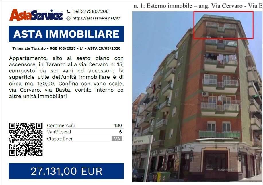 appartamento in vendita a Taranto in zona Tamburi-Croce