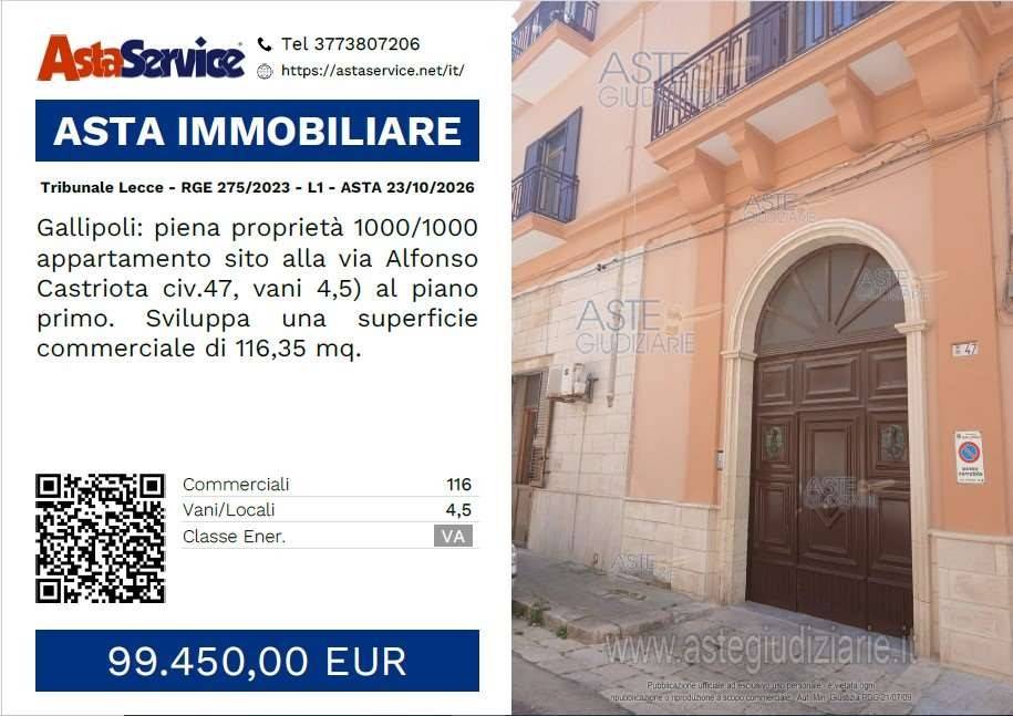appartamento in vendita a Gallipoli