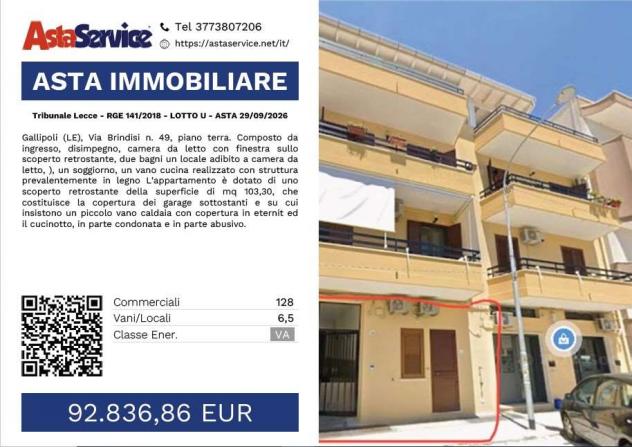 appartamento in vendita a Gallipoli
