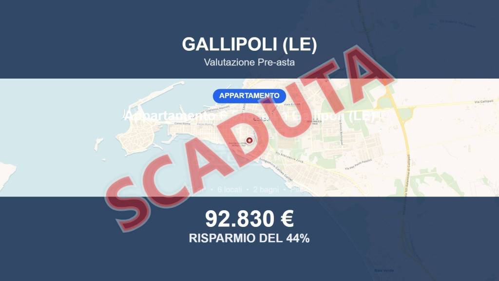 appartamento in vendita a Gallipoli in zona Cappuccini