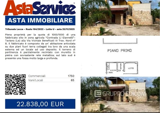 casa indipendente in vendita a Taviano