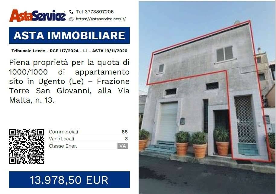 appartamento in vendita ad Ugento in zona Torre San Giovanni