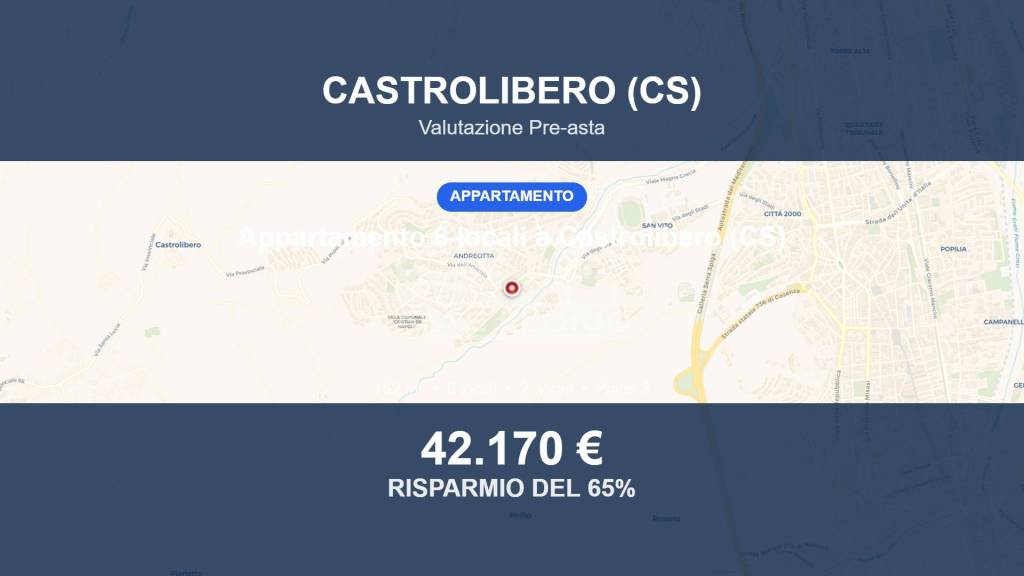 appartamento in vendita a Castrolibero in zona Andreotta