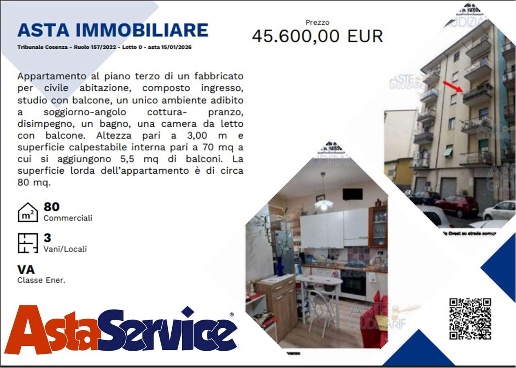 appartamento in vendita a Cosenza in zona Panebianco