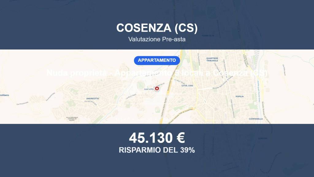 appartamento in vendita a Cosenza in zona Panebianco