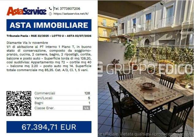 appartamento in vendita a Diamante