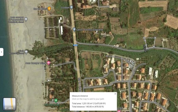 terreno in vendita a Diamante