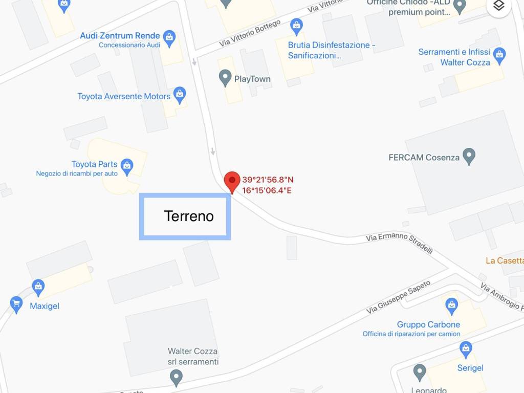 terreno agricolo in vendita a Rende in zona Quattromiglia