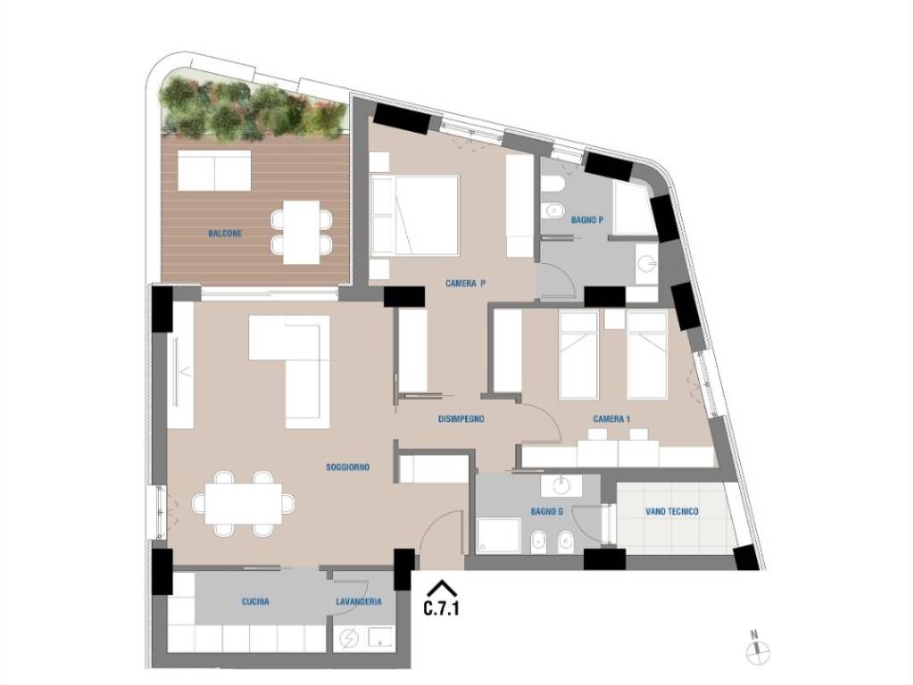appartamento in vendita a Rende in zona Roges