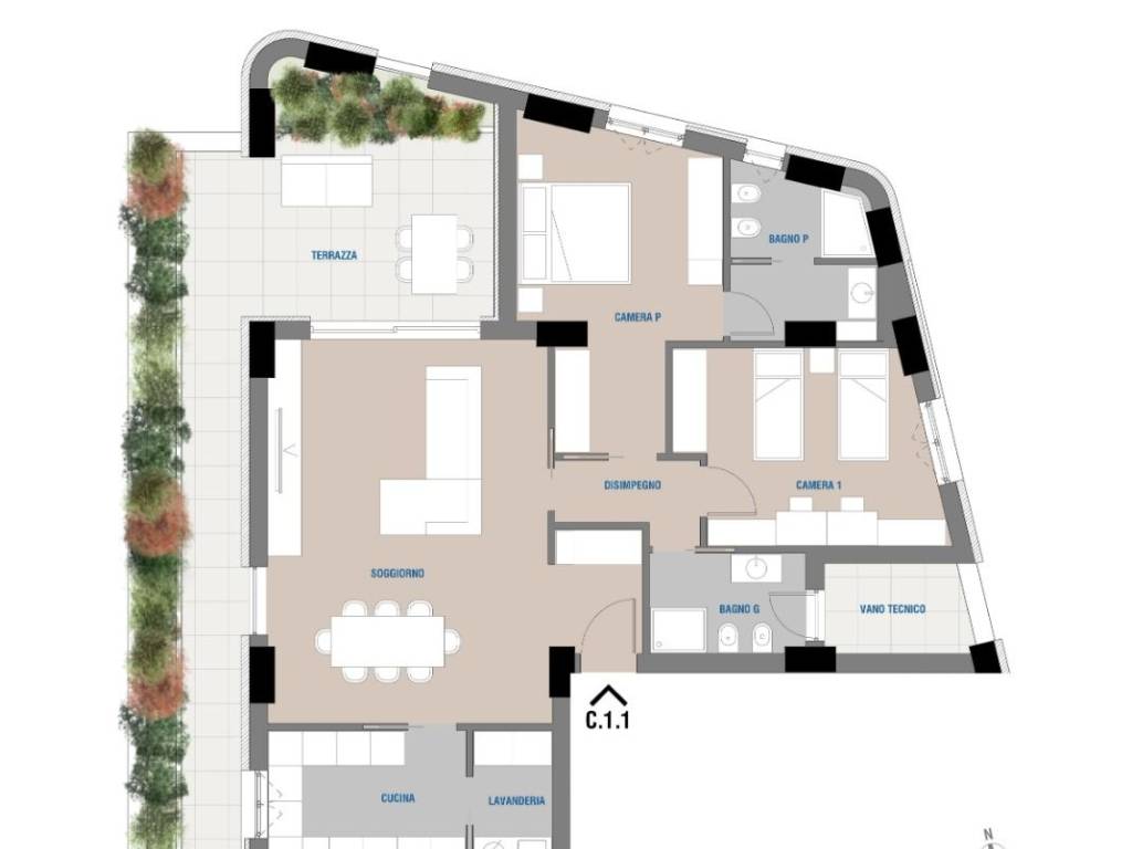 appartamento in vendita a Rende in zona Roges