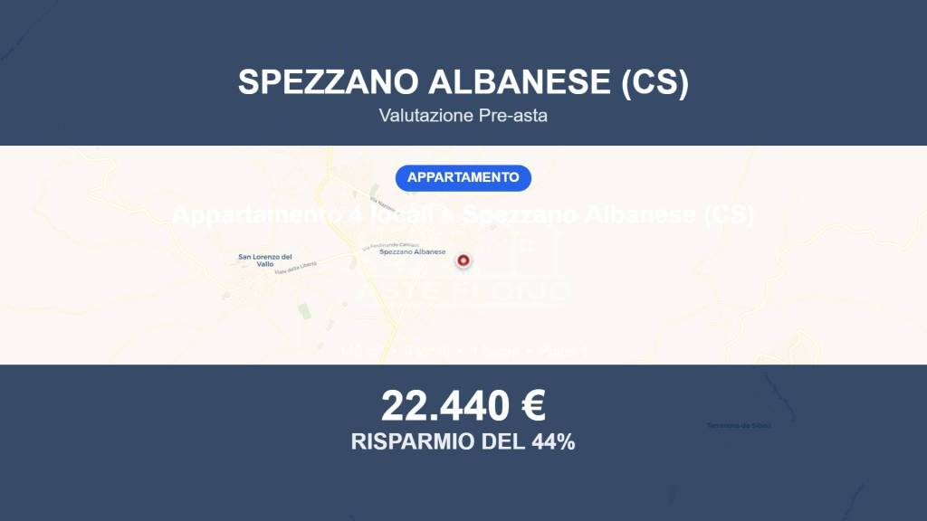 appartamento in vendita a Spezzano Albanese
