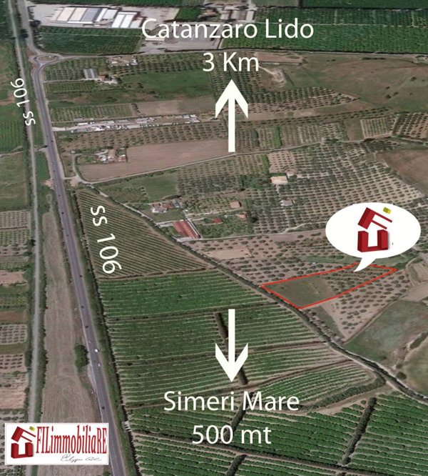 terreno agricolo in vendita a Simeri Crichi in zona Simeri Mare