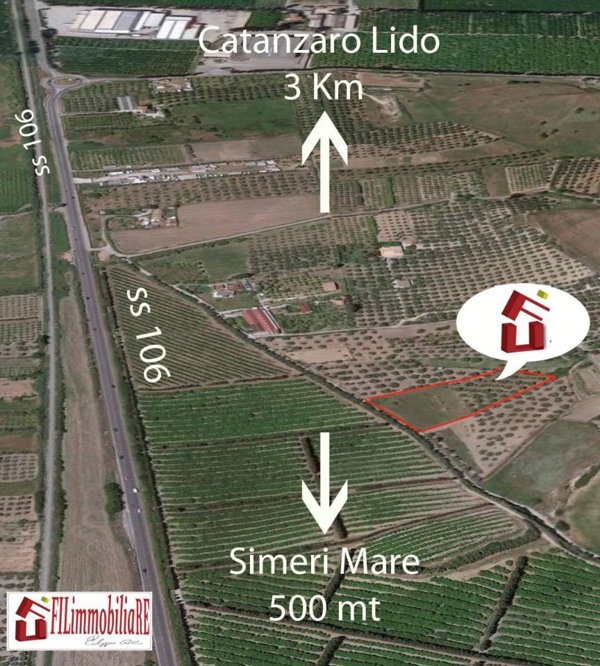 terreno agricolo in vendita a Simeri Crichi in zona Simeri Mare