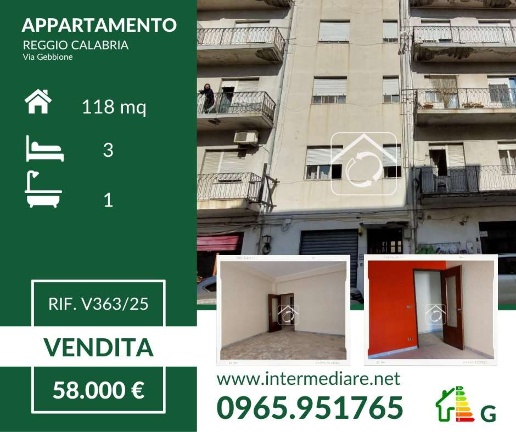 appartamento in vendita a Reggio di Calabria in zona Gebbione