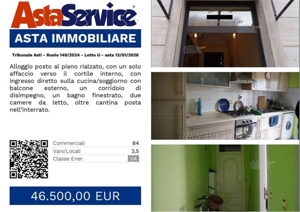 appartamento in vendita ad Asti