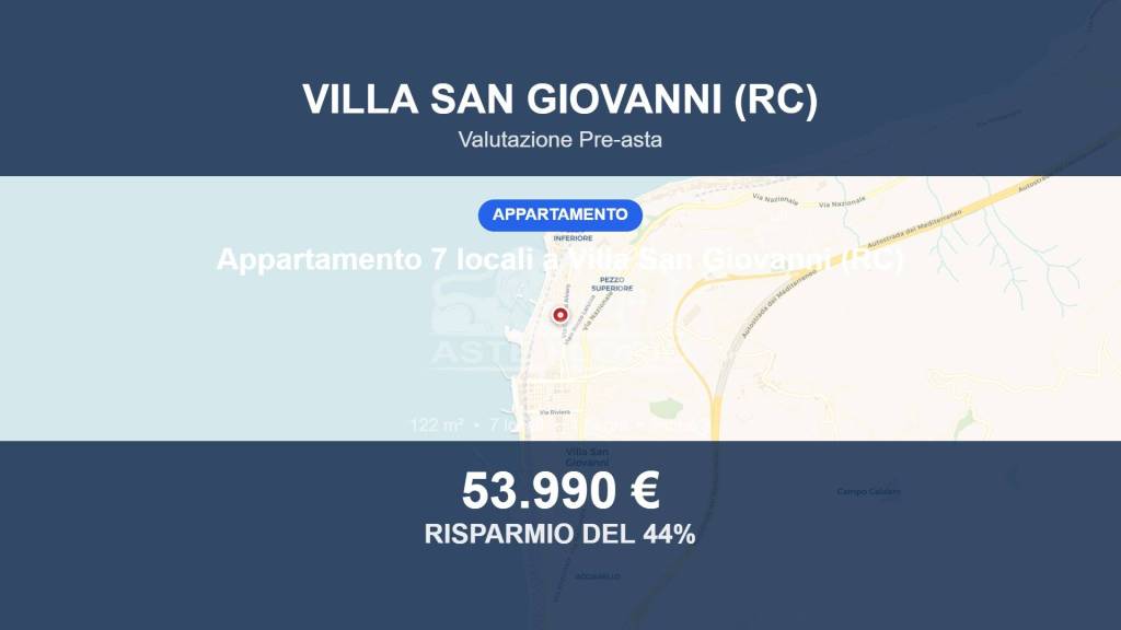 appartamento in vendita a Villa San Giovanni in zona Acciarello