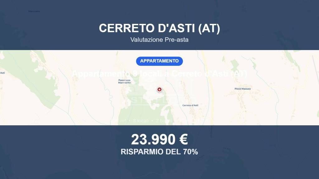 appartamento in vendita a Cerreto d'Asti in zona Monina