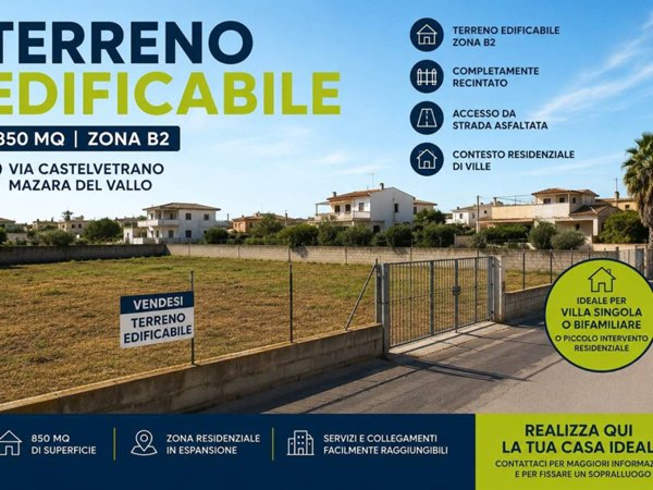 terreno edificabile in vendita a Mazara del Vallo in zona Centro Storico
