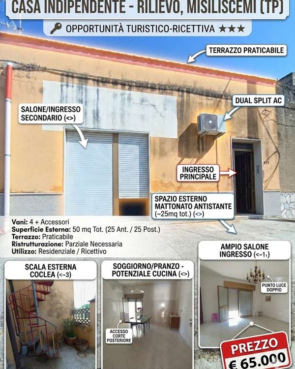 casa indipendente in vendita a Misiliscemi in zona Rilievo