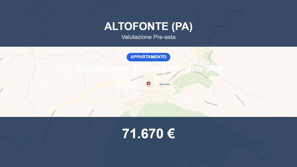appartamento in vendita ad Altofonte