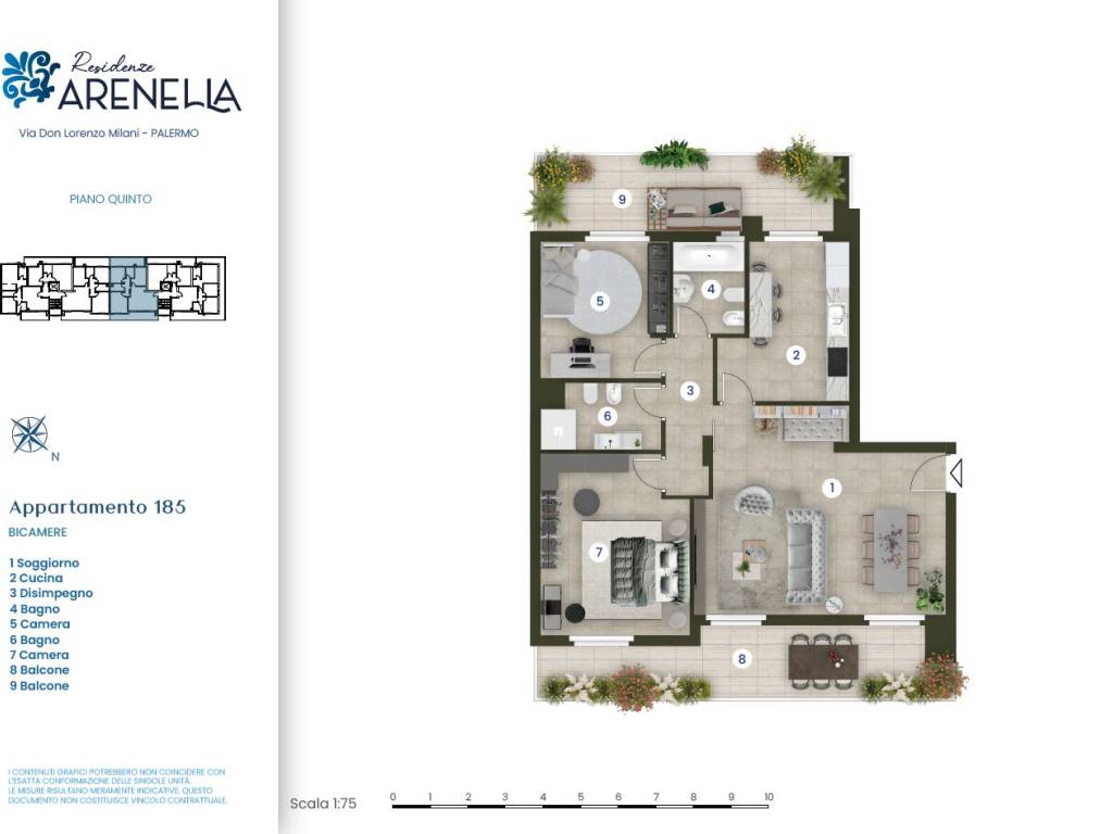 appartamento in vendita a Palermo in zona Arenella/Vergine Maria