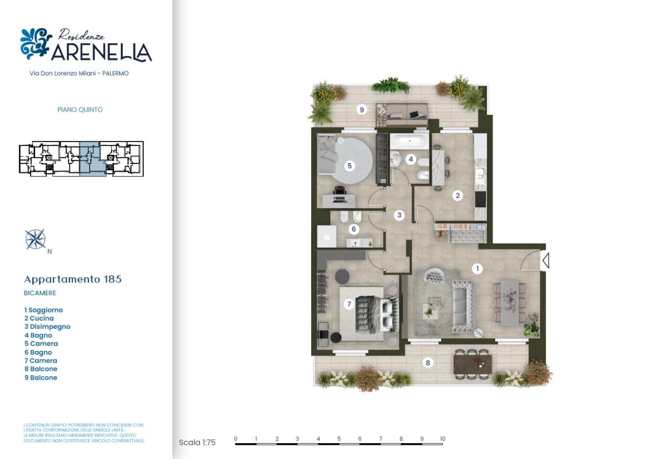 appartamento in vendita a Palermo in zona Arenella/Vergine Maria
