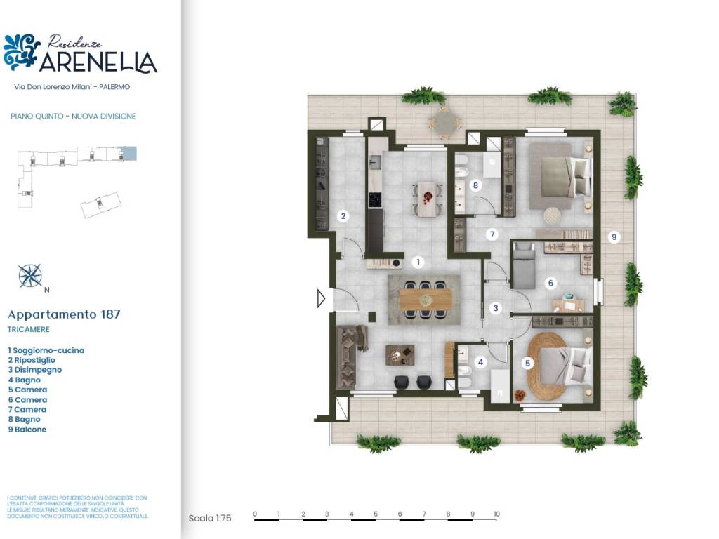 appartamento in vendita a Palermo in zona Arenella/Vergine Maria