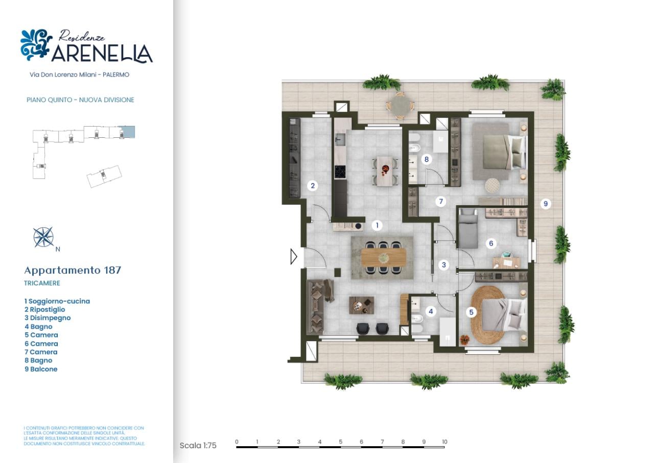 appartamento in vendita a Palermo in zona Arenella/Vergine Maria