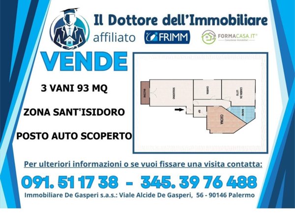 appartamento in vendita a Palermo in zona Boccadifalco