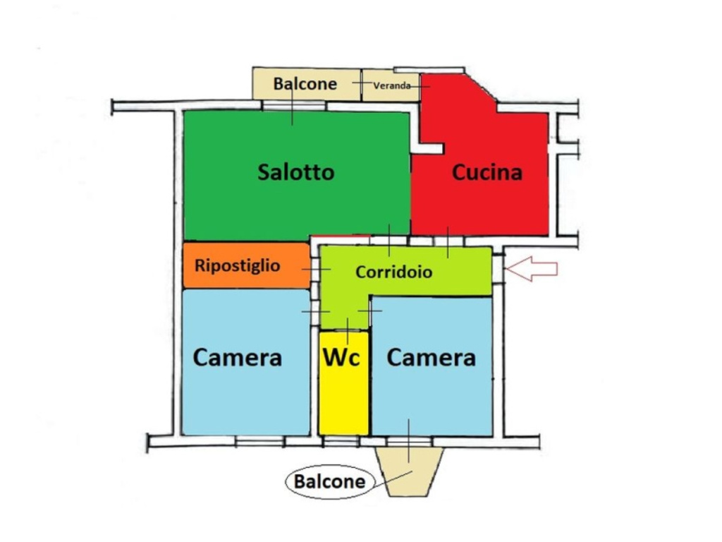 appartamento in vendita a Palermo in zona Malaspina/Palagonia