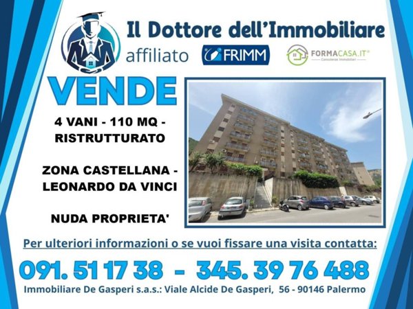 appartamento in vendita a Palermo in zona Baida
