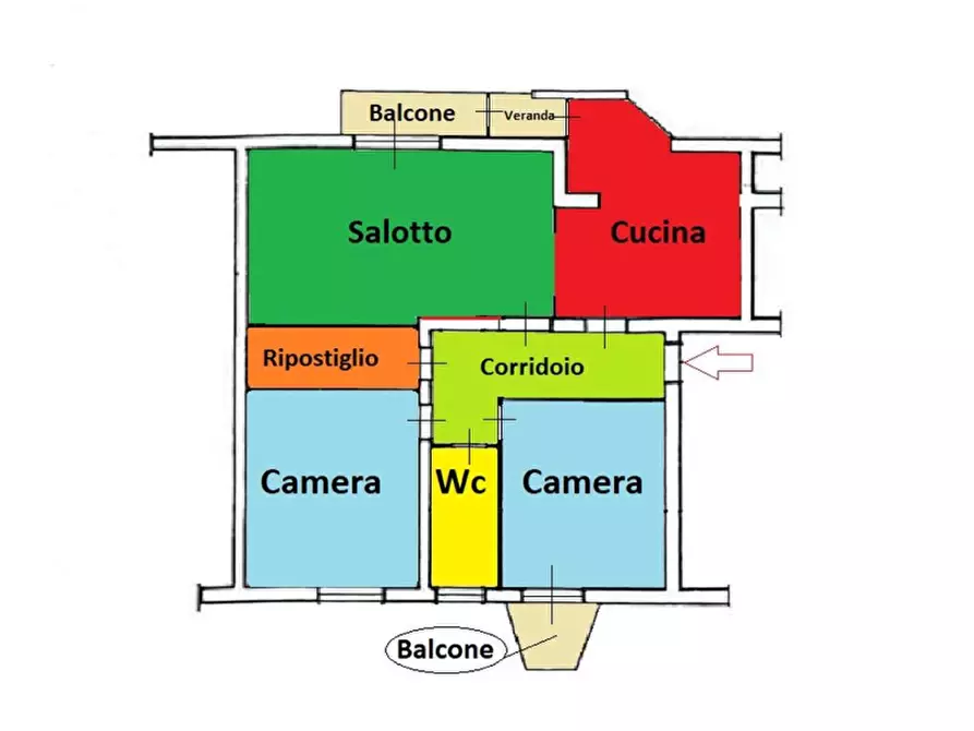 appartamento in vendita a Palermo in zona Malaspina/Palagonia