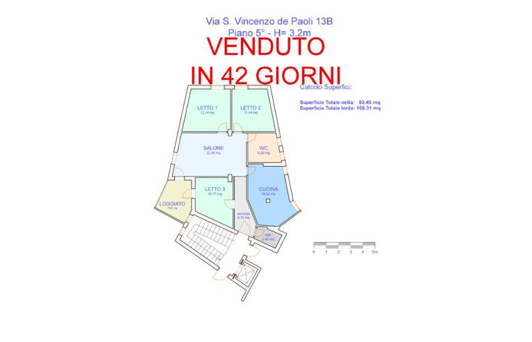 appartamento in vendita a Palermo in zona Arenella/Vergine Maria