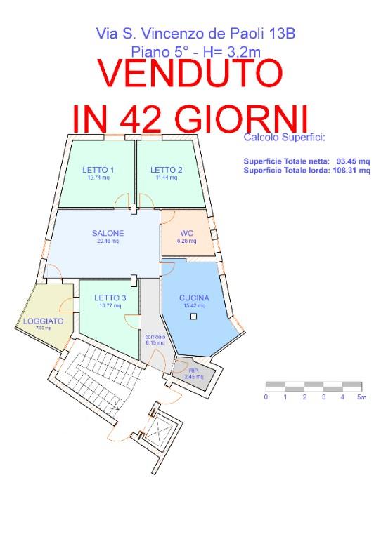 appartamento in vendita a Palermo in zona Arenella/Vergine Maria