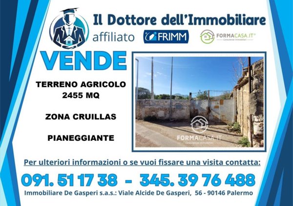 terreno agricolo in vendita a Palermo in zona Cruillas