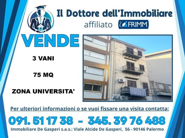 appartamento in vendita a Palermo in zona Montegrappa / Santa Rosalia