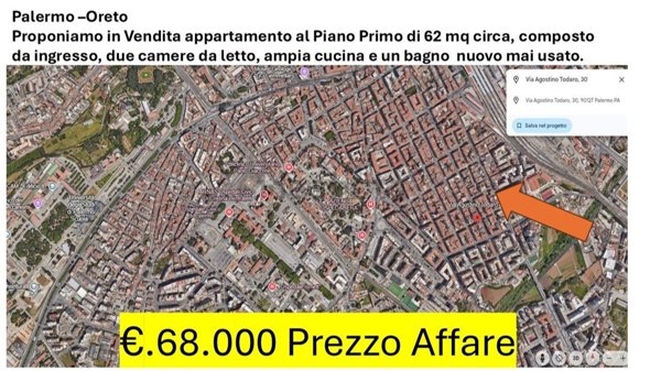 appartamento in vendita a Palermo in zona Oreto