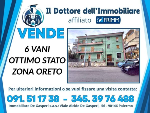 appartamento in vendita a Palermo in zona Oreto