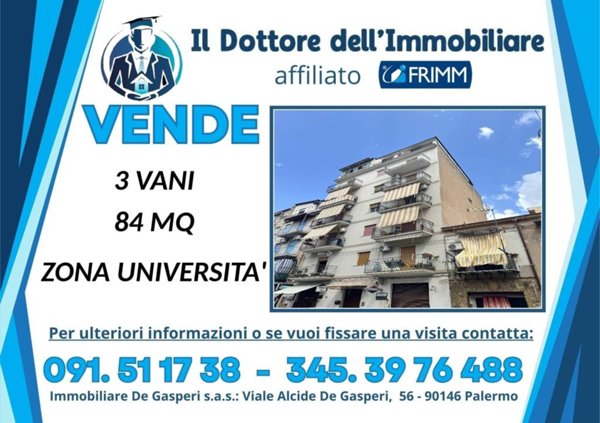 appartamento in vendita a Palermo in zona Montegrappa / Santa Rosalia