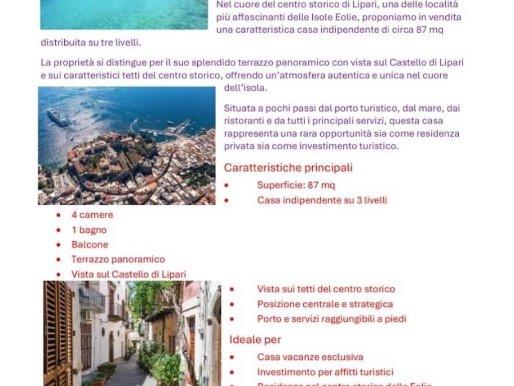 casa indipendente in vendita a Lipari