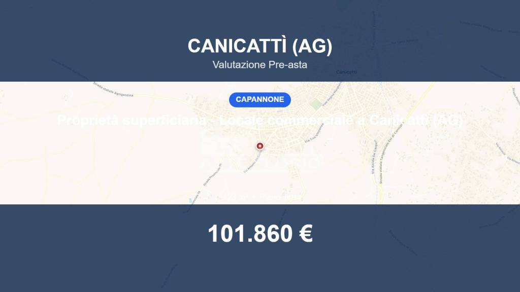 locale commerciale in vendita a Canicattì