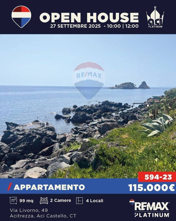 appartamento in vendita ad Aci Castello