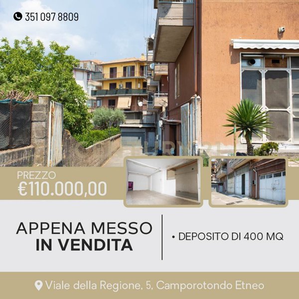 locale commerciale in vendita a Camporotondo Etneo in zona Centro Storico