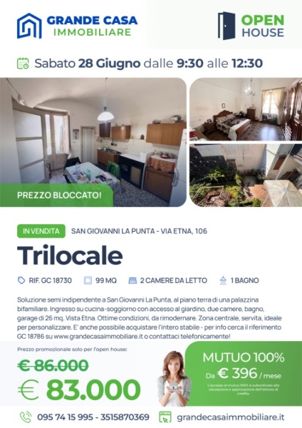 appartamento in vendita a San Giovanni la Punta