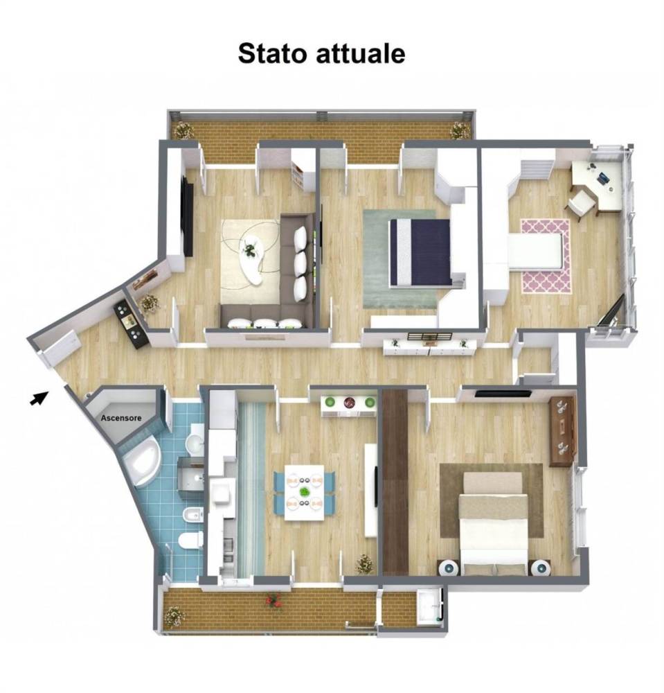 appartamento in vendita a Valverde(CT)