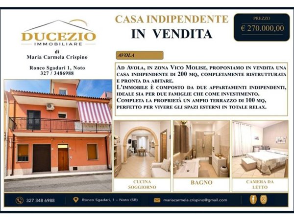 casa indipendente in vendita ad Avola