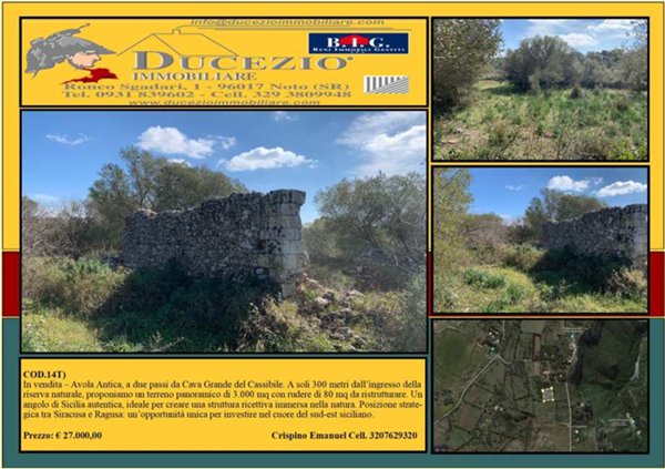 terreno edificabile in vendita ad Avola in zona Montagna